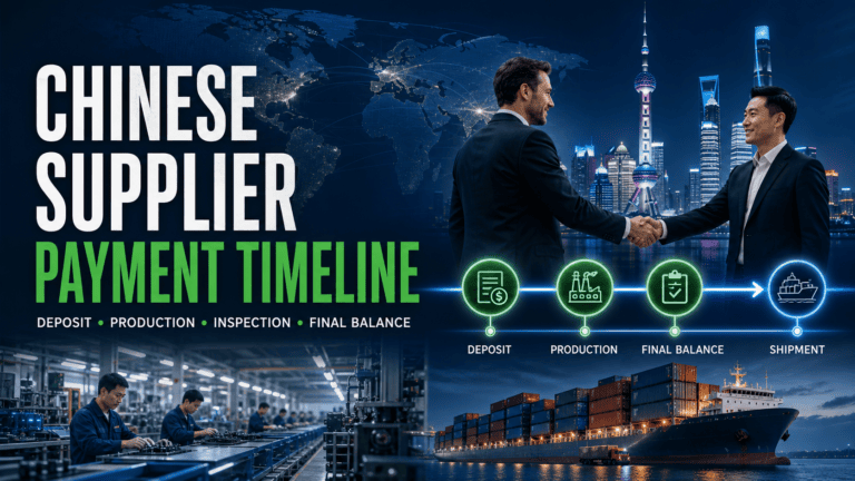 Chinese supplier payment timeline from deposit to final balance and shipment